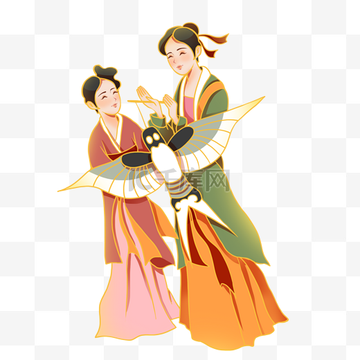 上巳节三月三女儿节中国传统放风筝图片