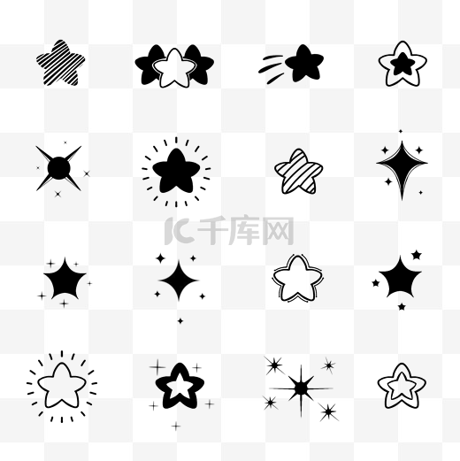 星星几何形状图形图标套图图片