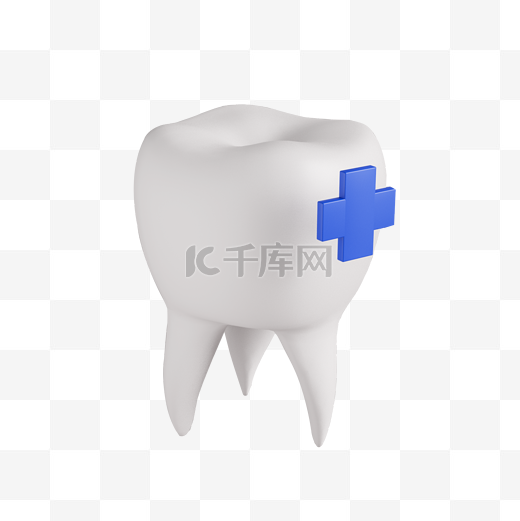 3D立体牙齿结构模型医疗图片