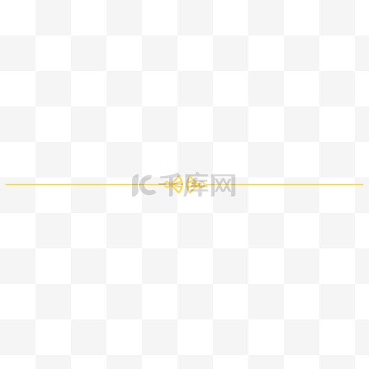 中国风金色扇子简约分割线图片