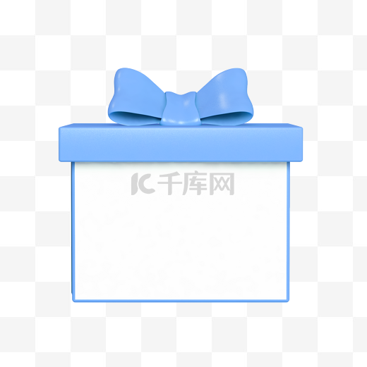 蓝色C4D立体微立体礼盒图片