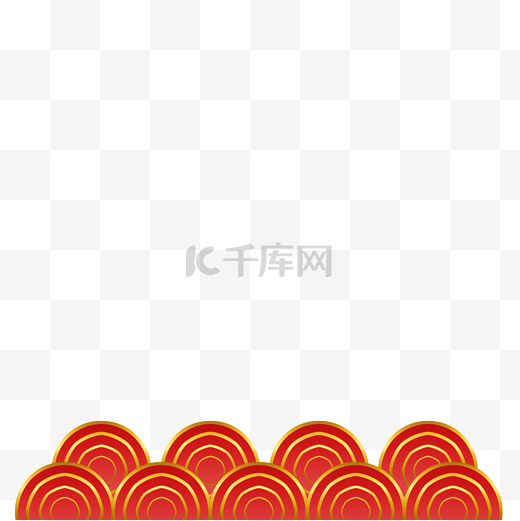 中式弧形底边装饰春节新年新春图片