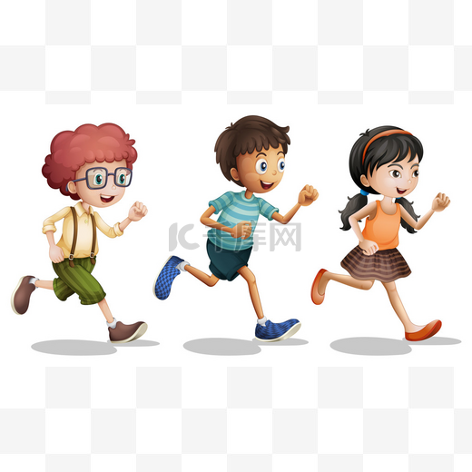 跑步的孩子图片