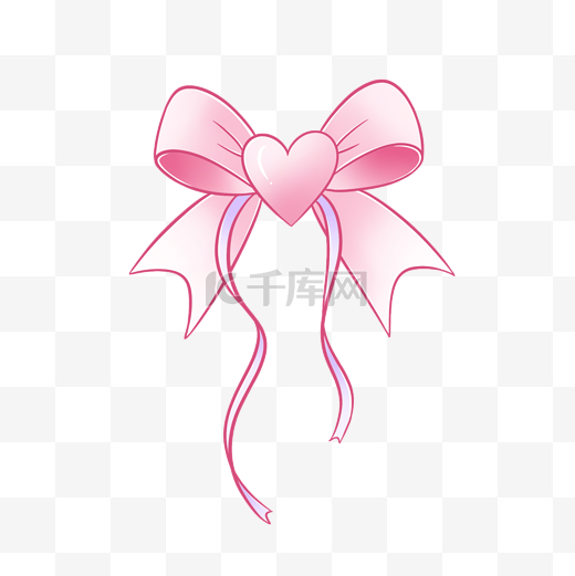情人节妇女节粉色蝴蝶结图片