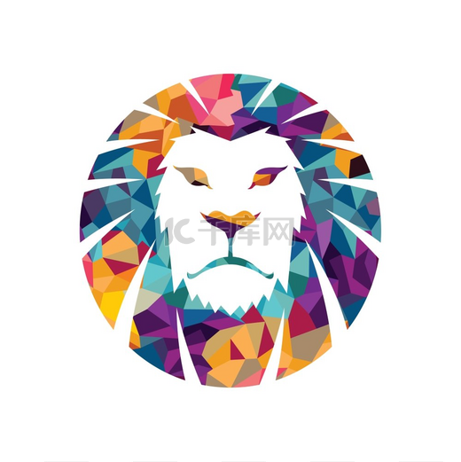 狮子头矢量标志模板创意插图动物野猫脸图案标志骄傲强大的力量狮子头矢量标志模板创意插图动物野猫脸图形标志骄傲强大的力量概念标志图片
