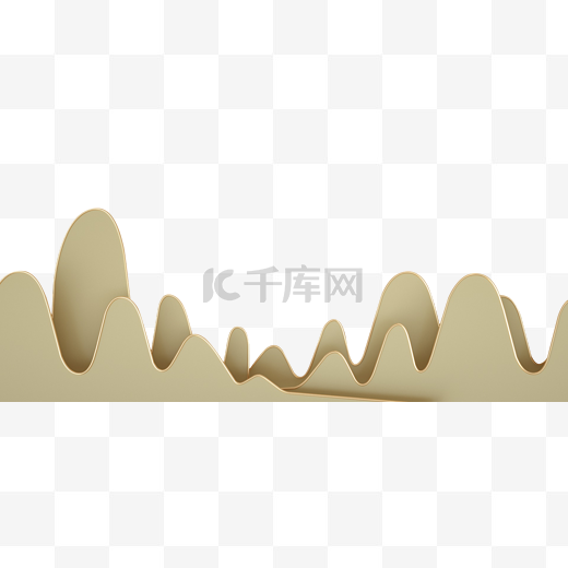 C4D创意中国风山体图片