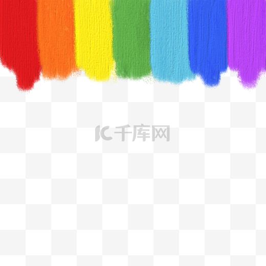 可爱平面风格蜡笔彩虹边框图片