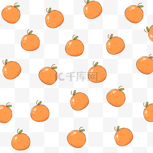 简约扁平卡通可爱装饰橘子图片