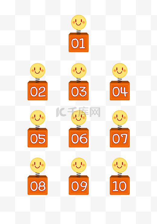 愚人节儿童节小黄脸玩具数字新媒体序号图片