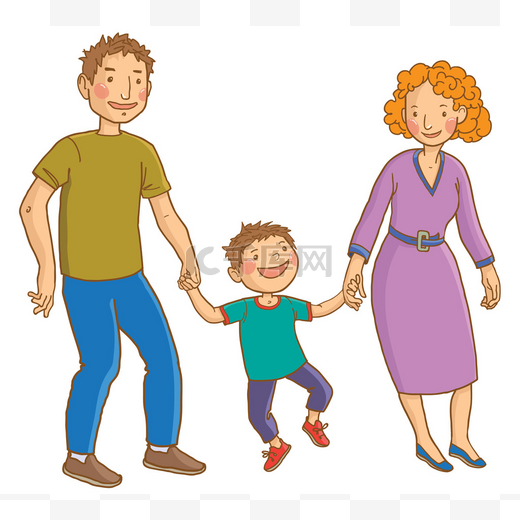 白种人家庭幸福图片