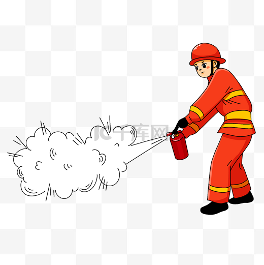 灭火器灭火使用科普安全教育消防图片