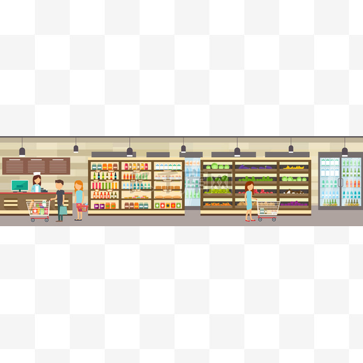 超市店与货物。大型购物中心. 图片