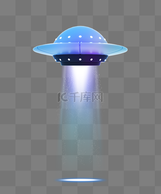 仿真科技飞行器光线喷气紫色飞碟UFO图片
