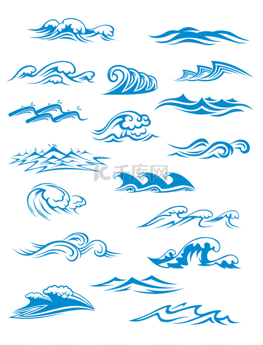 大海海洋海水蓝色浪花海浪图片