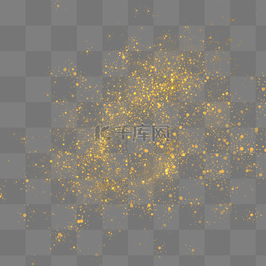 大气金色发光粒子颗粒光效图片