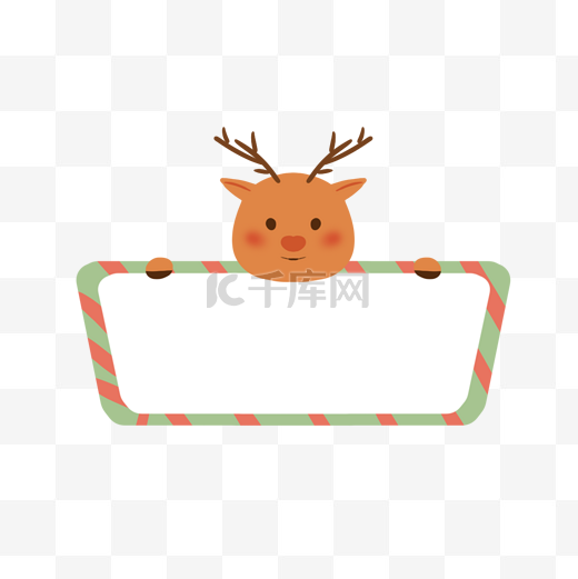 圣诞圣诞节麋鹿标题框图片