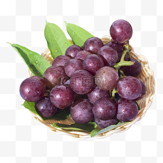 夏季水果篮子里的葡萄图片