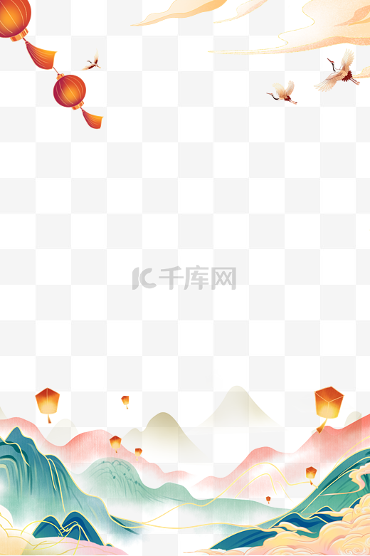 虎年中国风边框图片