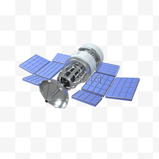 3D仿真太空航天飞行器航天器C4D卫星图片