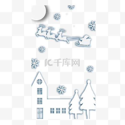 圣诞雪景instagram故事边框雪花图片