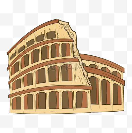 罗马竞技场遗址建筑标志建筑图片