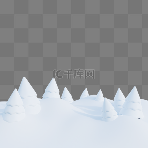 3DC4D立体冬天下雪雪山雪景图片