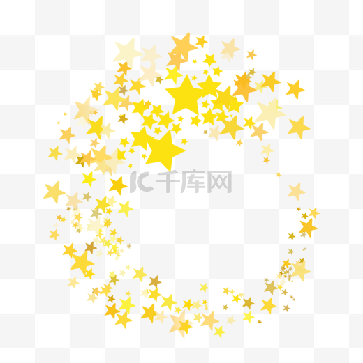 金色光效螺旋星星图片