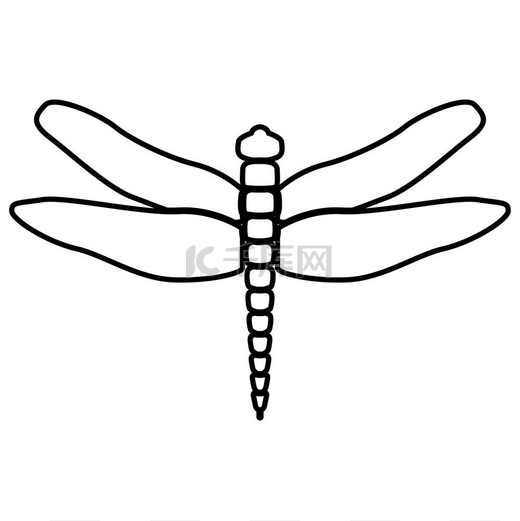 蜻蜓黑色图标图片