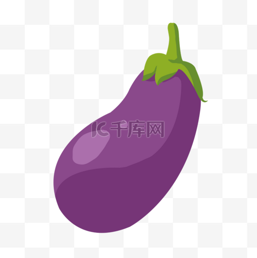 茄子蔬菜食物卡通创意紫色图片