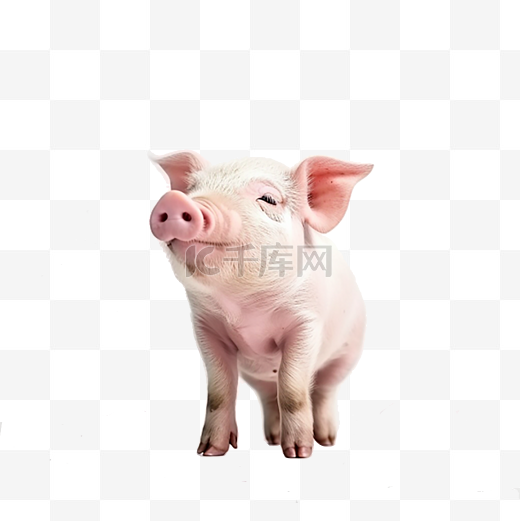 一只小香猪免抠摄影图片