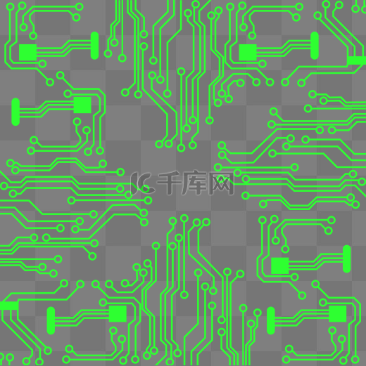 绿色线框荧光绿科技芯片高科技技术图片