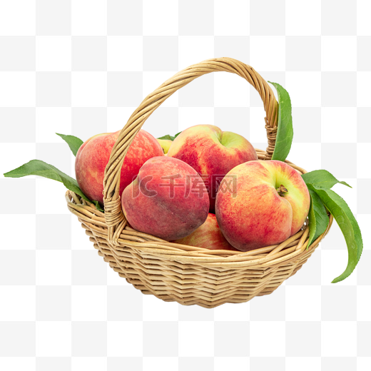 水蜜桃水果篮图片