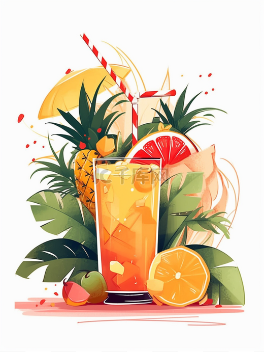 夏日水果饮品饮料图片