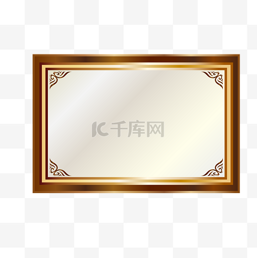 荣誉证木框框架奖状边框图片