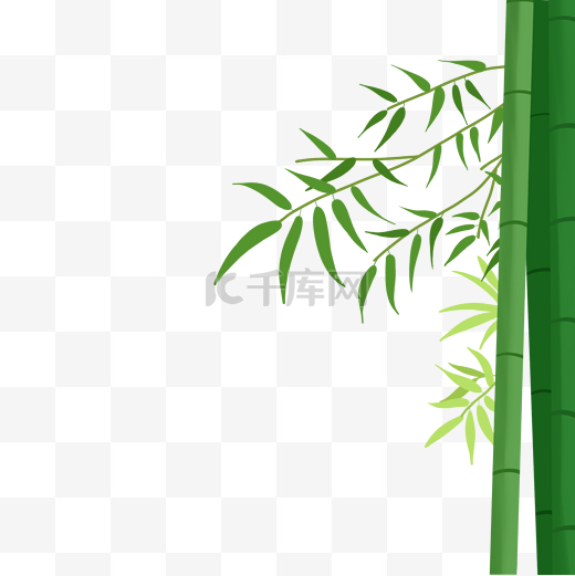 绿色竹子竹干竹叶图片
