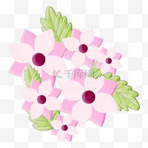小清新粉色花卉花朵装饰图片