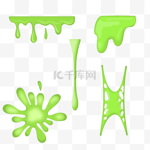 流体液体抽象三维绿色医学图片