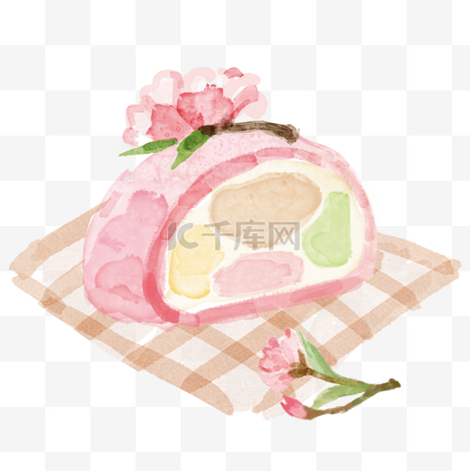 春日限定樱花蛋糕粉色图片