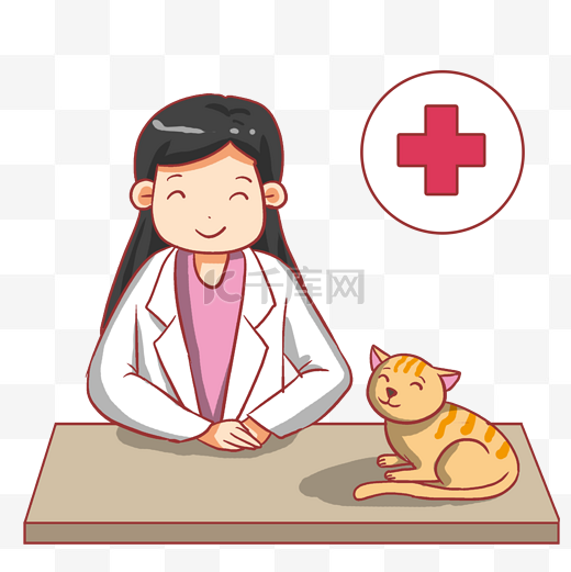 宠物医疗医院治疗小猫咪医生看病图片