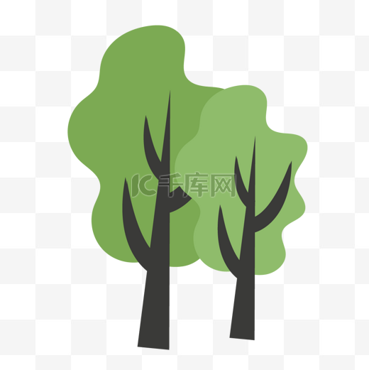树树林植物绿色图片绘画图片