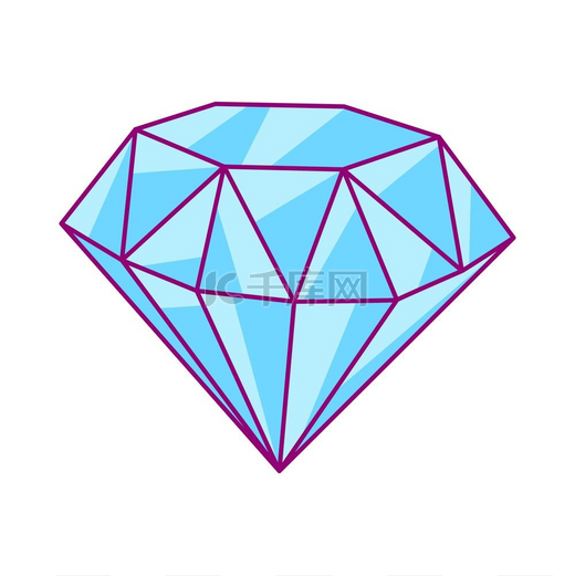 闪亮钻石的插图。图片