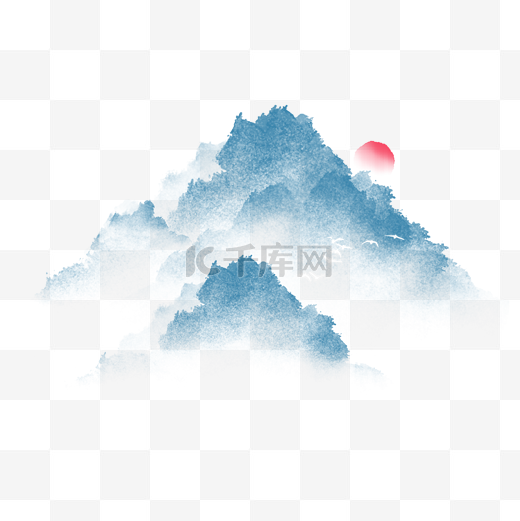 中国风古典淡雅自然山水微景观图片