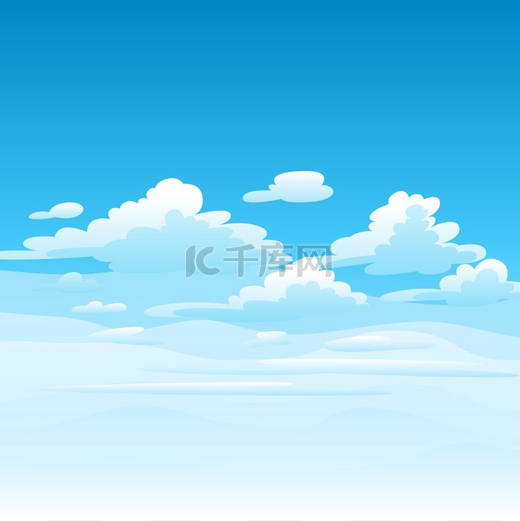 天空中云彩的插图。图片