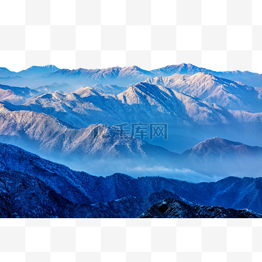 冬季雪山山区山川景色云海图片
