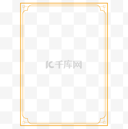 中式暖金色简约边框图片