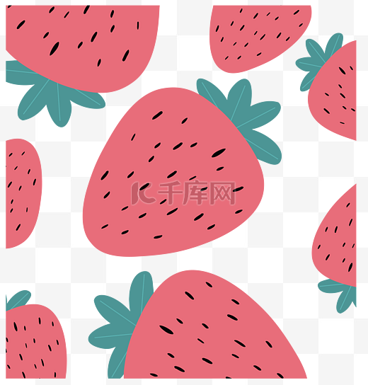 草莓平铺底纹图片