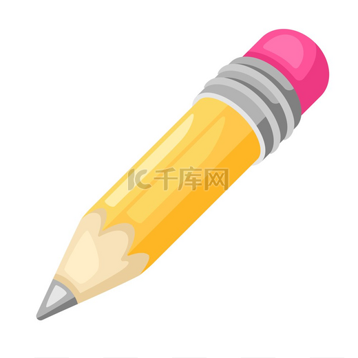 铅笔插图办公用品学校和工作的配件用于设计和模板的样式化文具铅笔插图办公用品学校和工作的配件图片
