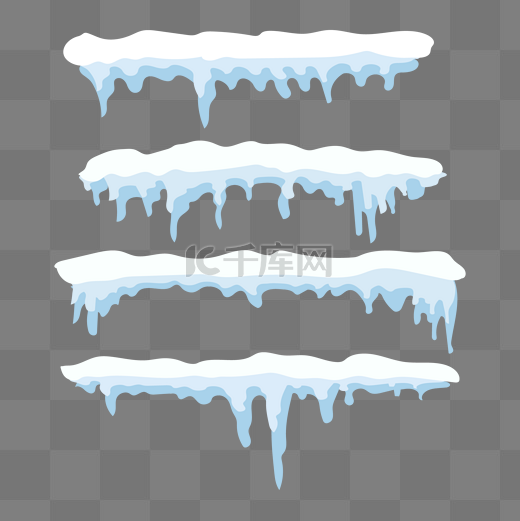 冬季冰冷冰柱积雪雪景图片