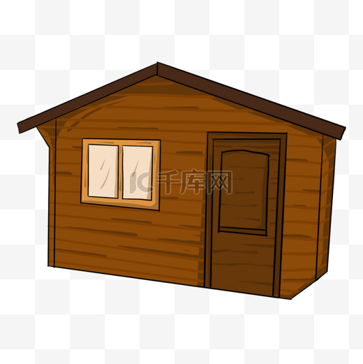 红褐色小木屋剪贴画图片