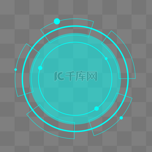 科技感圆形边框几何图片